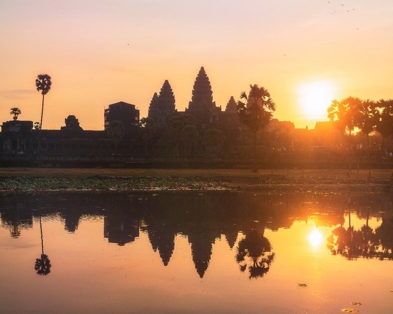 Angkor Wat Sunrise Orange Colors - witandfolly.co